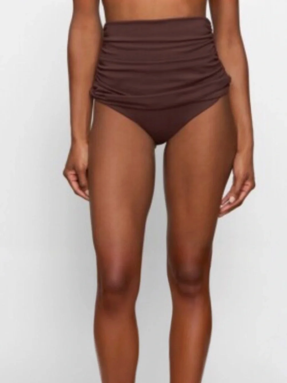 Skims Sculpting Swim Bottom Ruched High Waist In Cocoa Women’s Size XL
